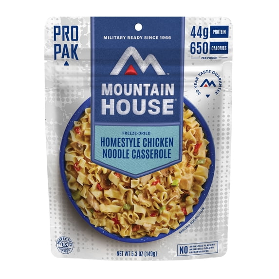 Mountain House Homestyle Chicken Noodle Casserole Pro-Pak, Freeze-Dried Food, 1 Serving