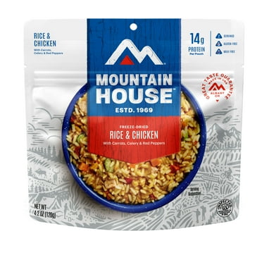 Mountain House Rice & Chicken, Gluten-Free, Freeze-Dried Food, 2 Servings