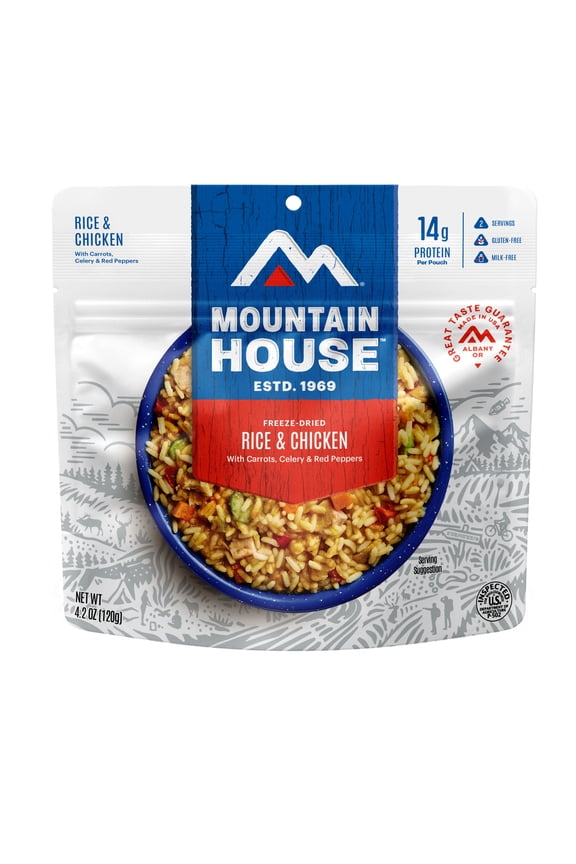 Rice & Chicken, Gluten-Free, Freeze-Dried Food, 2 Servings