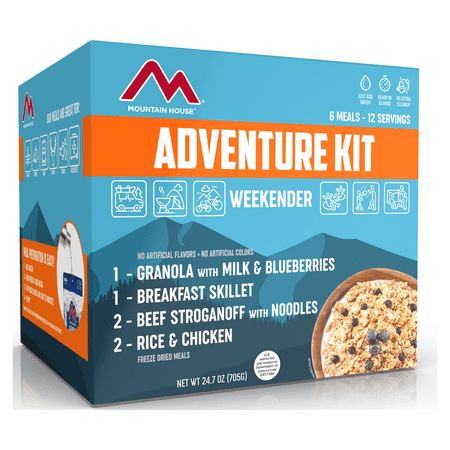 Mountain House Weekender Adventure Camping & Emergency Food Kit, 2-Day, 6 Pack, 12 Servings