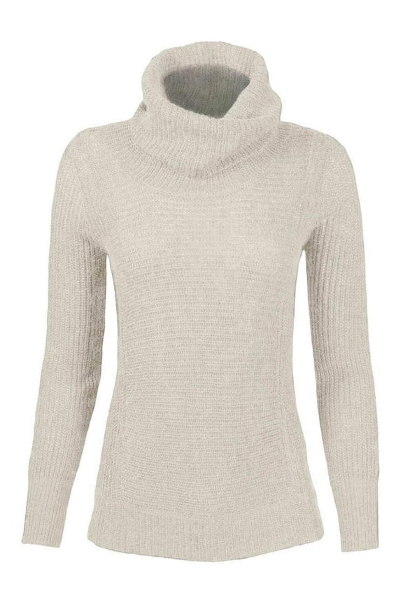 Women's Powder X-Small Countryside Cowl Neck Ribbed Sweater