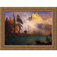 thumbnail image 1 of Mountain Lake 24x20 Gold Ornate Wood Framed Canvas Art by Bierstadt, Albert, 1 of 2