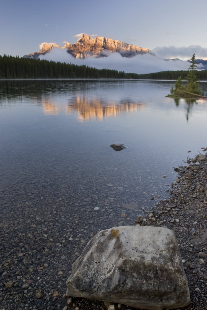 Mountain Lake Banff National Park Alberta Canada Canvas Art - Philippe Widling Design Pics (11 x 17)