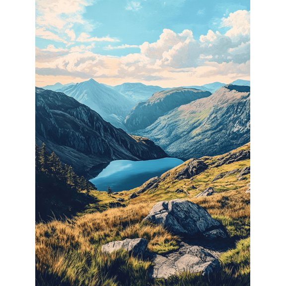 Mountain Lake Canvas Wall ArtPerfect for Living RoomOfficeBathroom and Kitchen Decor