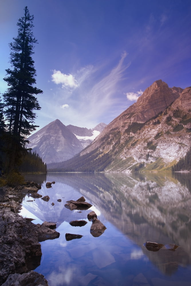 Mountain Lake Elk Lakes Provincial Park British Columbia Canada Canvas Art - Carson Ganci Design Pics (11 x 17)