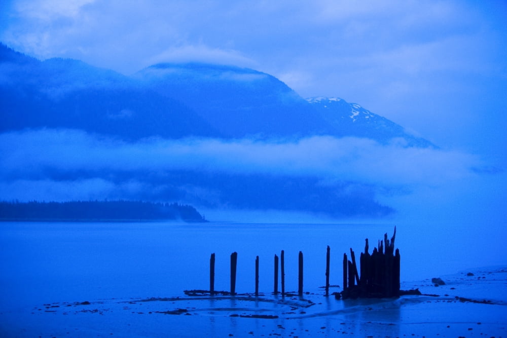Mountain Lake Hyder Alaska Usa Canvas Art - Richard Wear Design Pics (17 x 11)