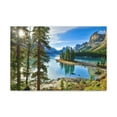 thumbnail image 1 of Mountain Lake Island Nature Wilderness Photography Canvas Wall Art for Home Decor Ready-to-Hang, 1 of 18