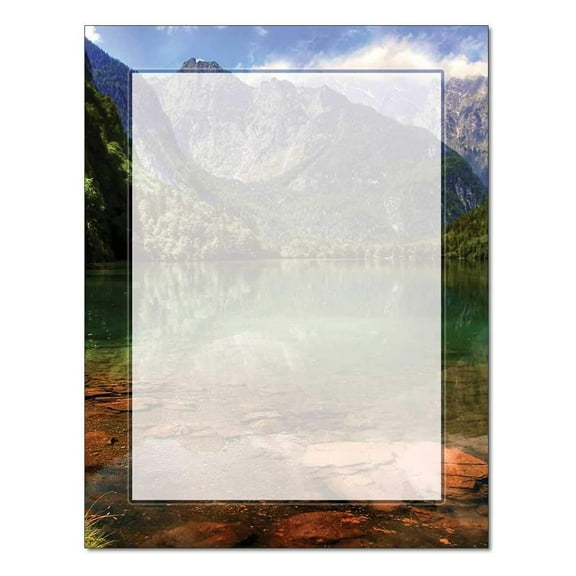 Mountain Lake Letterhead Sheets - 8.5" x 11" - 25 Sheets (olh32625)