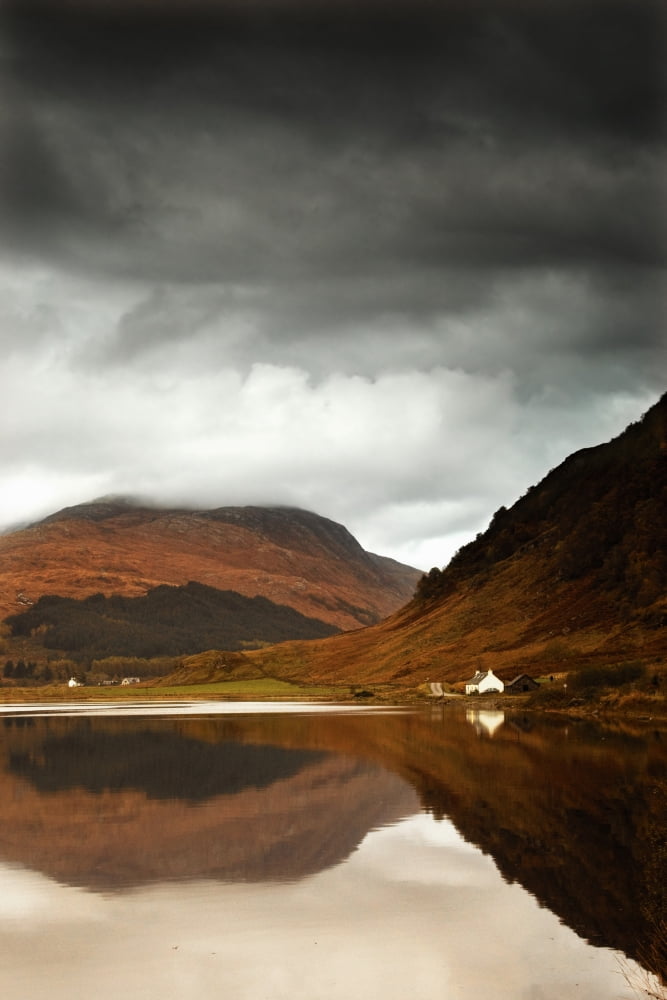 Mountain Lake Loch Sunart Scotland Canvas Art - John Short Design Pics (11 x 17)