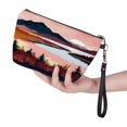 thumbnail image 1 of Mountain Lake Reflections Leather Makeup Bag Small Travel Cosmetic Bag For Women,Cosmetic Organizer Makeup Pouch For Purse, One Size, 1 of 4