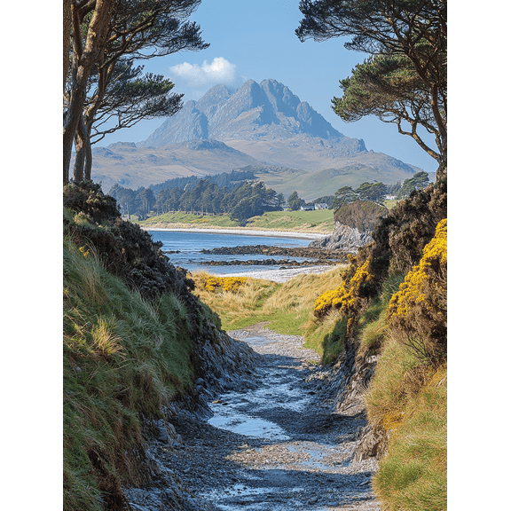 Mountain Landscape Canvas Print/Wall Art Suitable for Living Room Office Hotel and Gallery Decoration.