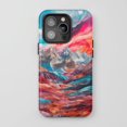 thumbnail image 1 of Mountain Landscape For All iPhone Series Tough Phone Case Abstract Art Vibrant Multi-color, 1 of 7
