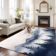 thumbnail image 1 of Mountain Landscape Peak Area Rugs 5x7 ft Forest Tree Silhouette Washable Rug Non Slip Indoor Carpet Absorbent Floor Mat for Living Room Bedroom Dining Room, 1 of 9