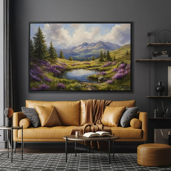 Mountain Landscape Poster, Nature Wall Art, Countryside Art, Vibrant Scenery, Tranquil Home Decor, Ready To Hang Gift, Unframed Poster Size 8x12