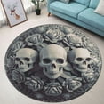 thumbnail image 1 of Mountain Landscape Round Area Rug, scenic nature circle carpet for bedroom, office or den, soft washable non-slip floor mat, tranquil wilderness décor, 1 of 6