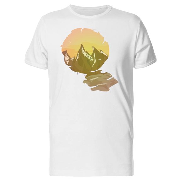 Mountain Landscape Round Frame Tee Men's -Image by Shutterstock