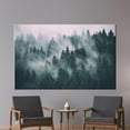 thumbnail image 1 of Mountain Landscape Wall Decor, Forest Landscape Printed, View Canvas Art, Misty Mountain Printed, Misty Forest Printed, Forest Printed Canvas, Canvas Wall Decor - Natural Framed, 1 of 9