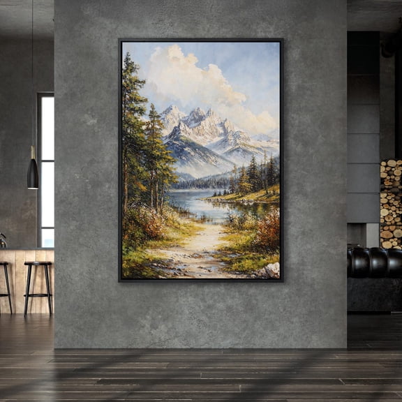 Mountain Landscape poster, Stunning Nature Art, Scenery Wall Art, Calming Outdoor Scene, Ready to Hang Tranquil Decor Unframed Paper Print