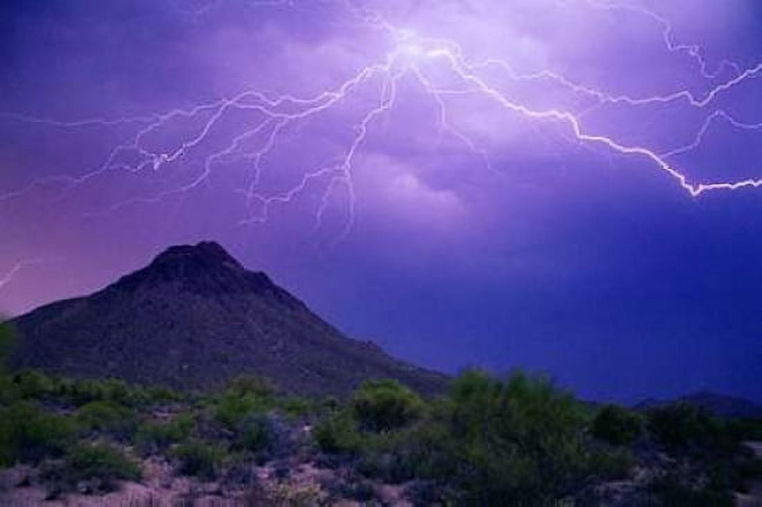 Mountain Lightning Canvas Art - Douglas Taylor (24 x 36)