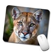 Mountain Lion Cougar Face Mouse Pad Low Profile Gaming Mat