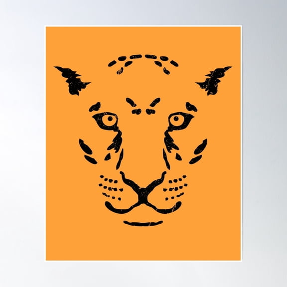Mountain Lion Face - Big Cat Portrait Poster Wall Art, Modern Wall Decor, 8x12 UNFRAMED