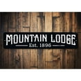 thumbnail image 1 of Mountain Lodge Established Date Novelty Decor, Metal Wall Sign - 4x18 Inches, 1 of 4
