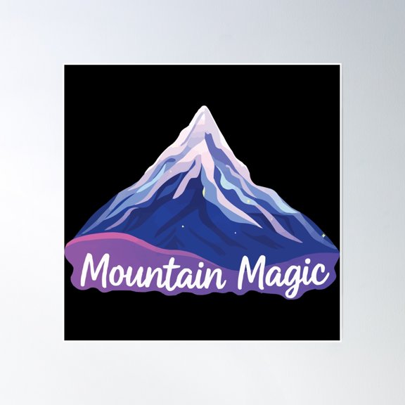 Mountain Magic Poster Wall Art, Modern Wall Decor, 30x30 UNFRAMED