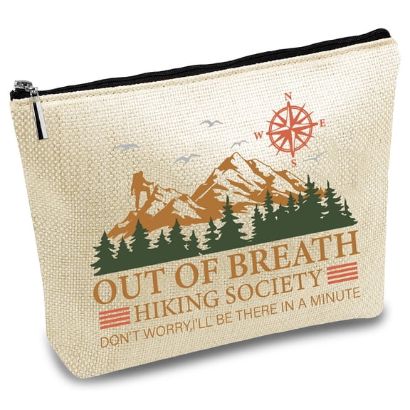 Mountain Makeup Bags Canvas Cosmetic Bag Multi Purpose Case Zipper Pouches Toiletry Travel Storage Bag Purse Portable Storage Organizer 10x7Inch