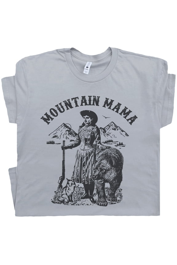 Mountain Mama T Shirt Cool Cute Gift For Mom Mother Womens Vintage Country Music Annie Oakley Theme Bear West Virginia Tee