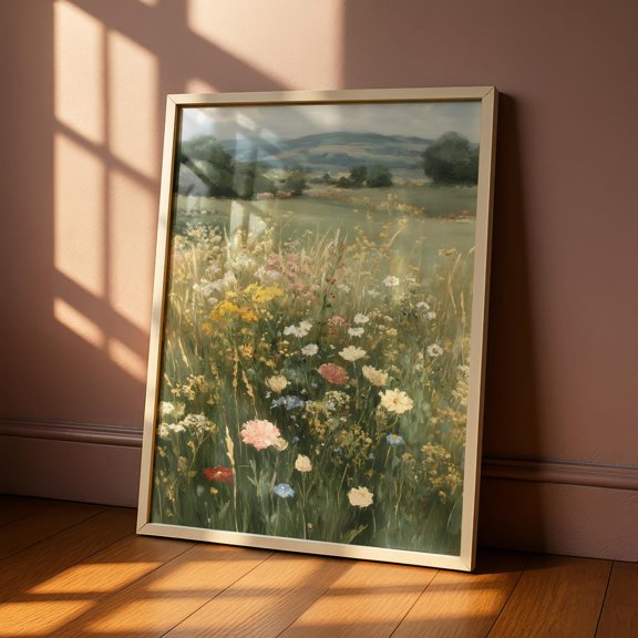 Mountain Meadow Flower Wall Art Home Decor