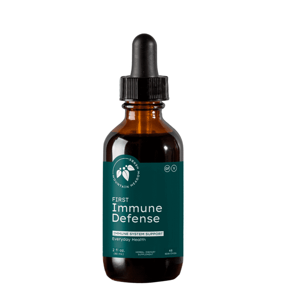 Mountain Meadow Herbs First Immune Defense | All Natural Immune Support in a Fast Acting Liquid Supplement - 2 oz.