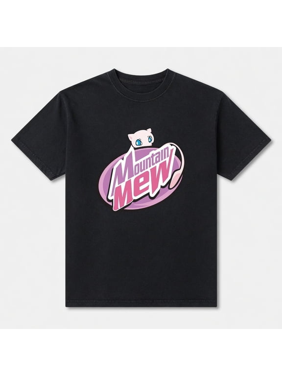 Mountain Mew Pokemoon Parody Funny Anime Gamer Gift Tee Shirt