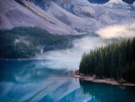Mountain Mist Canvas Art - Dennis Frates (18 x 24)