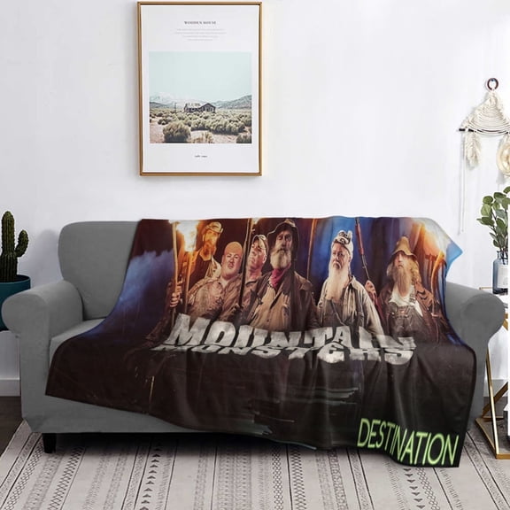 Mountain Monsters Flannel Blanket Funny Ultra-Soft Micro Warm Throw Blanket Fleece Blanket Interesting Gift 60"X50"