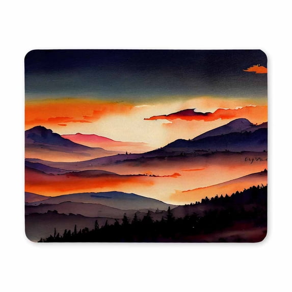 Mountain Nature Mouse Pad Tree Landscape Mouse Mat Non-Slip Rubber Base Mousepad for Computer Laptop PC Gaming Working Office & Home
