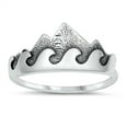 thumbnail image 1 of Mountain Ocean Travel Wanderlust .925 Sterling Silver Band Jewelry Female Male Unisex Size 10, 1 of 4