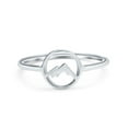 thumbnail image 1 of Mountain Open Circle Design Ring 925 Sterling Silver Size 6, 1 of 7