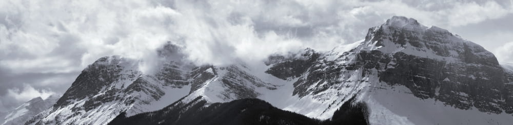 Mountain Panoramic In Winter Spray Lakes Provincial Park Alberta Canada Canvas Art - Darwin Wiggett Design Pics (28 x 7)