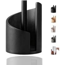 Mountain Paper Towel Holder for Kitchen Countertop or Wall Mount, 10.23x6.49in Rustic Brown Wood and Metal Dispenser Stand, Sturdy FSC Certified Design, Easy Roll Change & One-Hand Tear