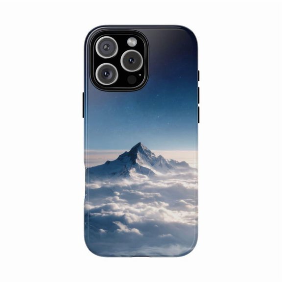 Mountain Peak Above Clouds Dreamlike White Sky Scene Case for iPhone 17 16 15 14 13 12 11 Pro Max