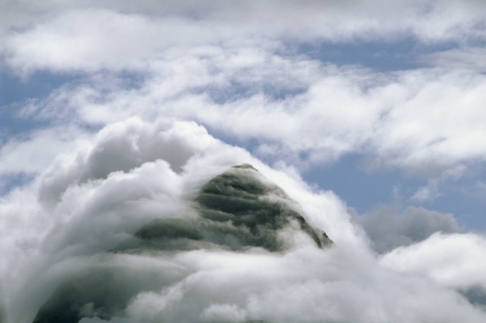 Mountain Peak Clouds Chugach Natl Forest Southcentral Alaska Canvas Art - Cliff Riedinger Design Pics (38 x 24)