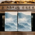 thumbnail image 1 of Mountain Peak Kitchen Towels Set of 2, Blue Beige Mist Zen Modern Nature Fantasy Absorbent Dish Towels for Kitchen, Microfiber Hand Towel, Quick Drying Tea Towel for Cleaning Decorative Dishcloths, 1 of 7