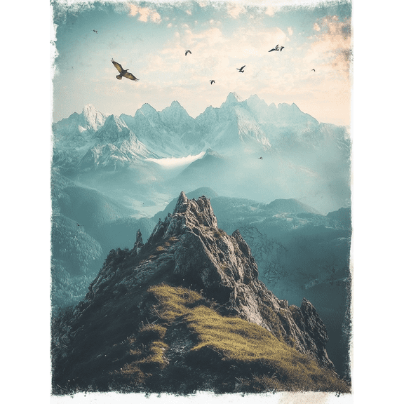 Mountain Peak and Eagle Canvas Wall Art Perfect for Living Room Bedroom Office Study and Gallery Wall Decor