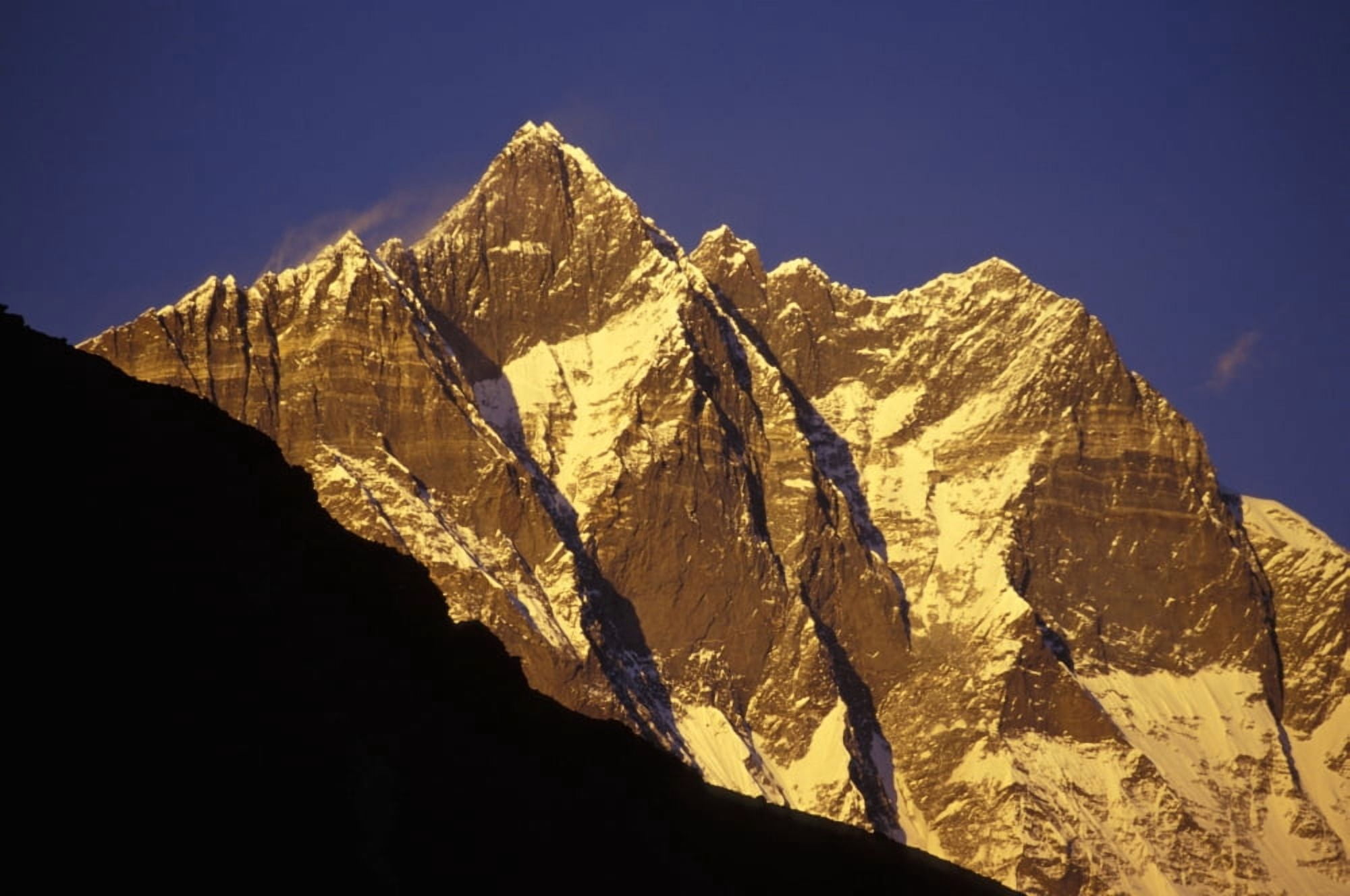 Mountain Peaks Canvas Art - Sean White Design Pics (34 x 22)