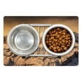 thumbnail image 1 of Mountain Pet Mat for Food and Water, Surreal Saturated Photo of the Italian Twin Mountain Peaks with Silent Overcast Sky, Non-Slip Rubber Mat for Dogs and Cats, 18" X 12", by Ambesonne, 1 of 2