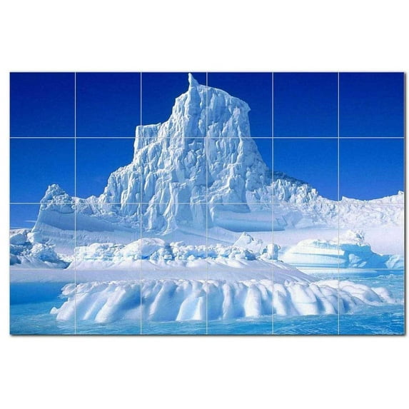 Mountain Photo Ceramic Tile Mural Kitchen Backsplash Bathroom Shower, 405496-M64