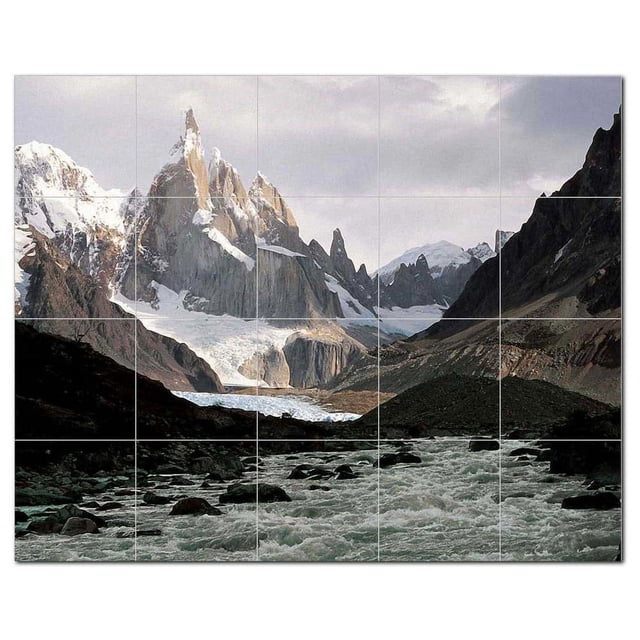 Mountain Photo Ceramic Tile Mural Kitchen Backsplash Bathroom Shower, 405506-M54 - Walmart.com
