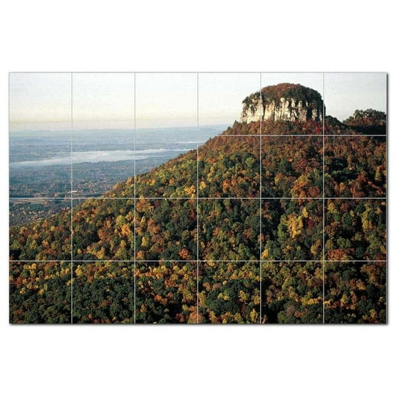 Mountain Photo Ceramic Tile Mural Kitchen Backsplash Bathroom Shower, 405534-XL6