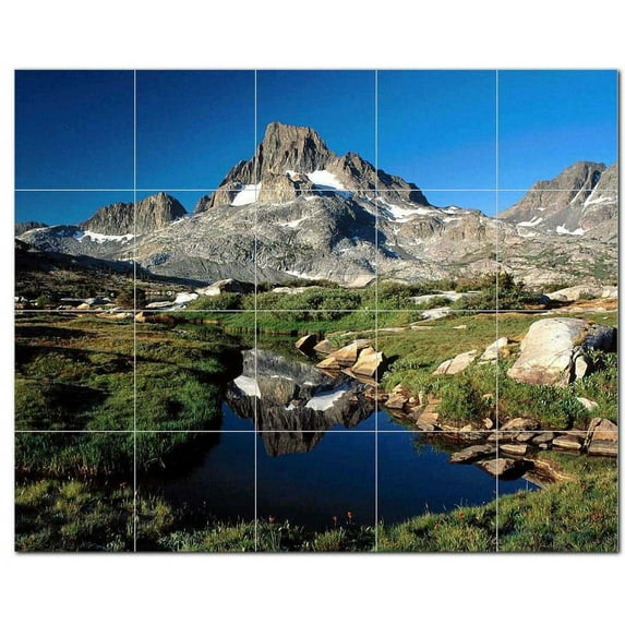 Mountain Picture Ceramic Tile Mural Kitchen Backsplash Bathroom Shower, 405560-X