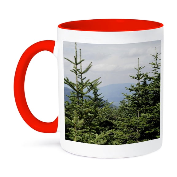 Mountain Pines Mug 11oz Two-Tone Red